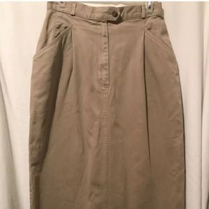 Long skirt - khaki color